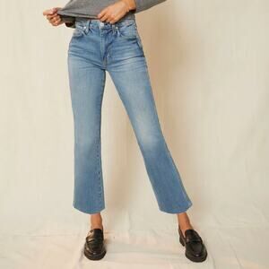 AMO Topanga High Rise Kick Crop Raw Hem Size 28